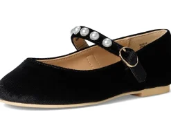Shoes|Janie and Jack Velvet Pearl Flats (Toddler/Little Kid/Big Kid) Multicolor