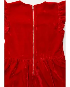 Hatley Kids Velvet Smock Panel Dress (Toddler/Little Kids/Big Kids) Red Clearance