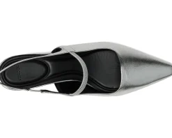 Vince Heels|Heels<Venice Kitten Slingbacks Silver Leather