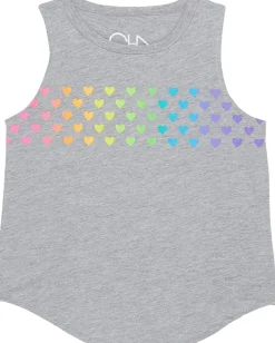 Chaser Kids Vintage Muscle Tank (Toddler/Little Kids) Heather Grey Hot