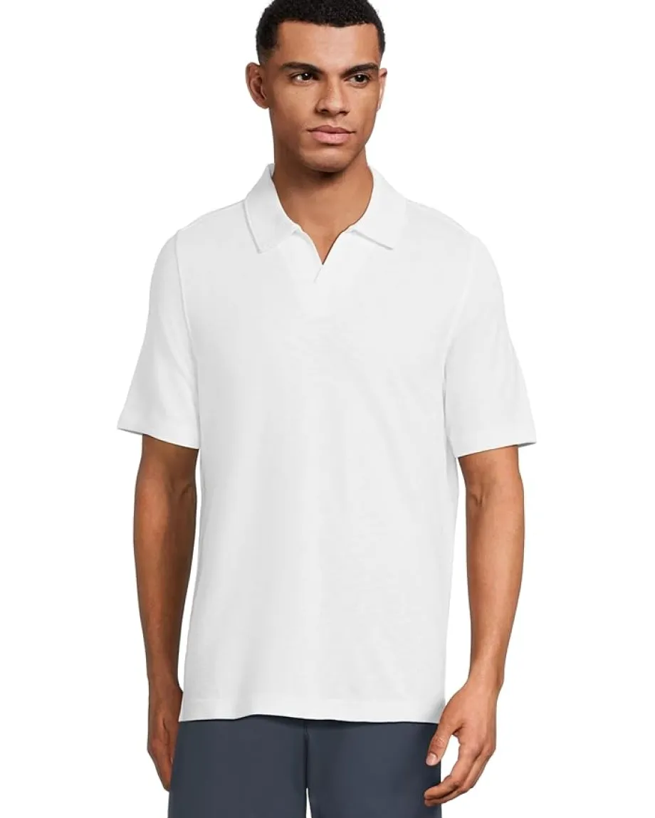 Johnston & Murphy Activewear<Vintage Slub V-Neck Polo White