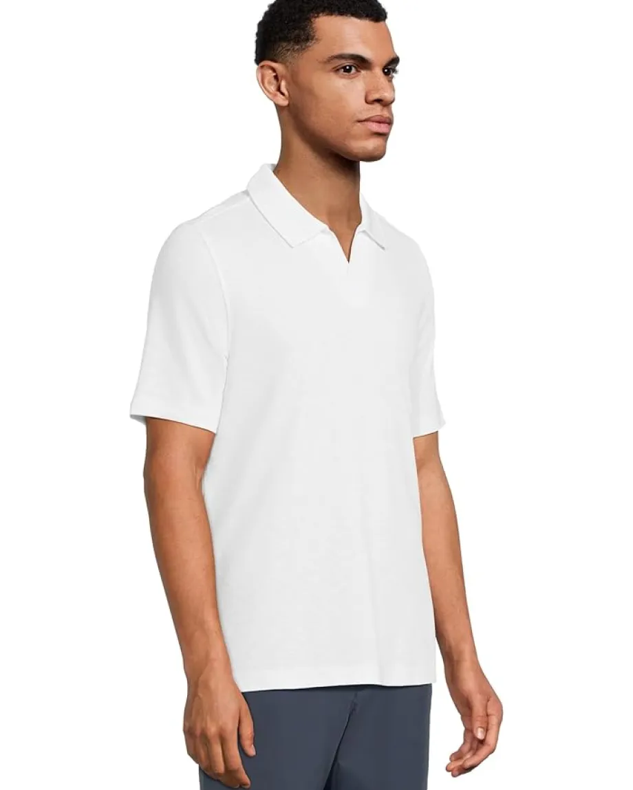 Johnston & Murphy Activewear<Vintage Slub V-Neck Polo White