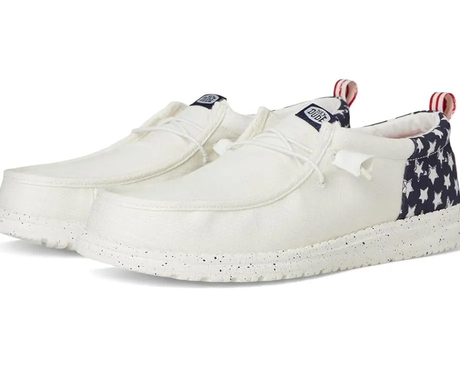 Hey Dude Loafers|Loafers<Wally Funk Americana Stars White/Navy Blazer