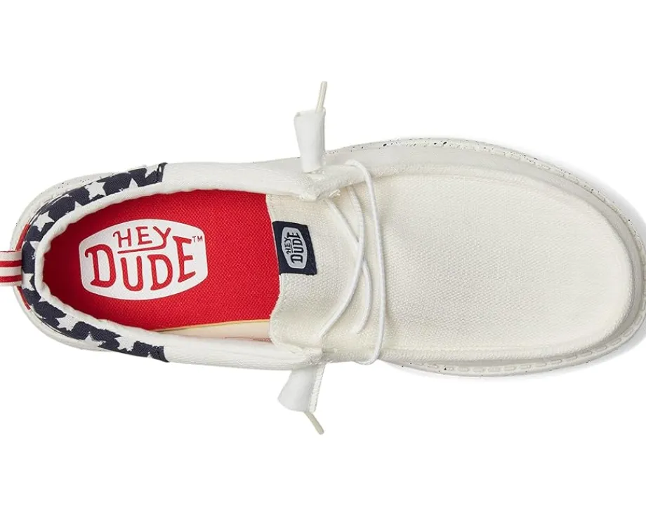 Hey Dude Loafers|Loafers<Wally Funk Americana Stars White/Navy Blazer