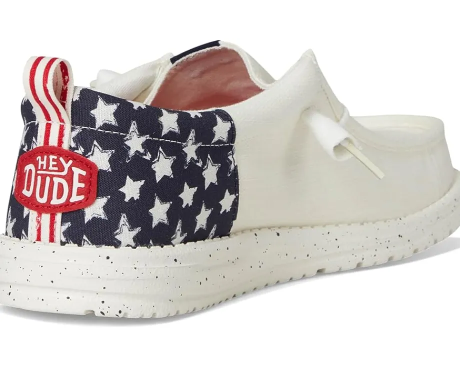 Hey Dude Loafers|Loafers<Wally Funk Americana Stars White/Navy Blazer