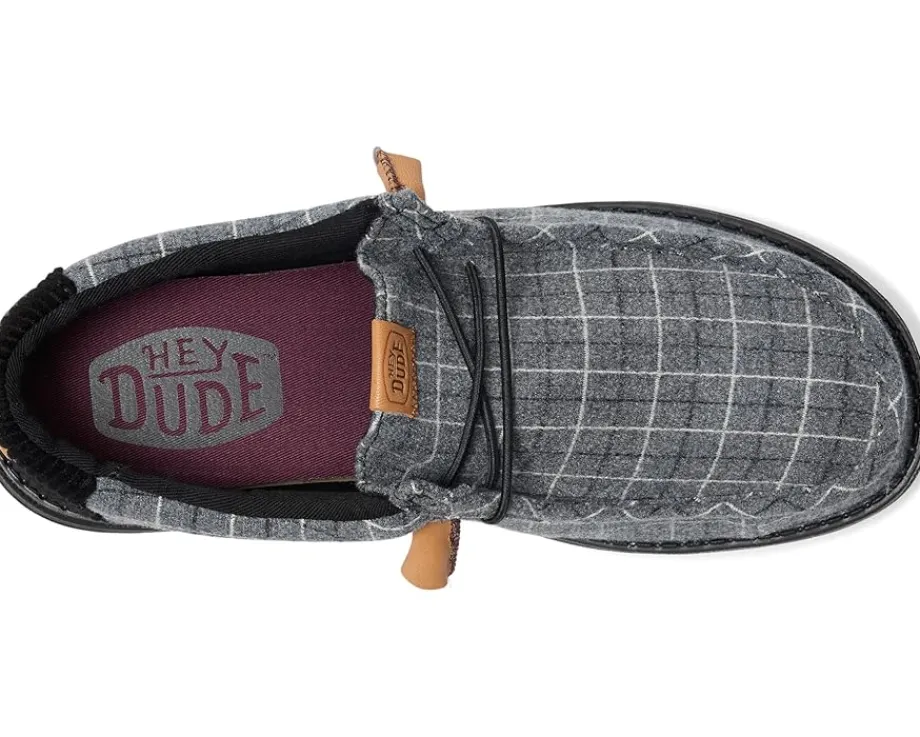 Loafers|Loafers|Hey Dude Wally Plaid Corduroy Black/Multi