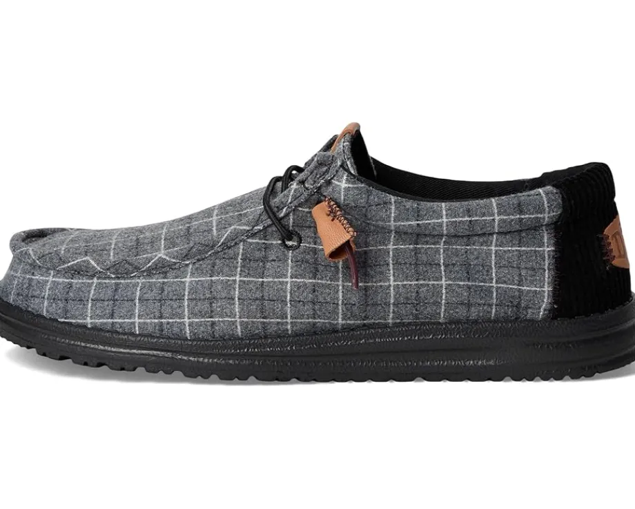 Loafers|Loafers|Hey Dude Wally Plaid Corduroy Black/Multi