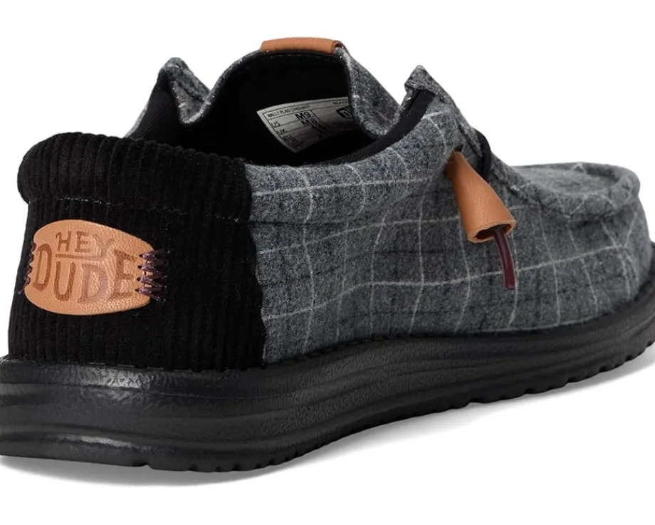 Loafers|Loafers|Hey Dude Wally Plaid Corduroy Black/Multi