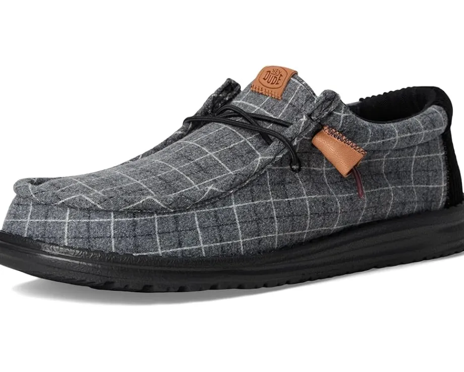 Loafers|Loafers|Hey Dude Wally Plaid Corduroy Black/Multi
