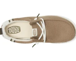 Hey Dude Kids Shoes<Wally Summer Linen (Little Kid/Big Kid) Timber/Silver Birch