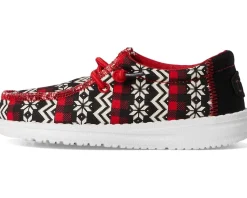 Hey Dude Kids Wally Ugly Sweater (Toddler) Black/Red Hot