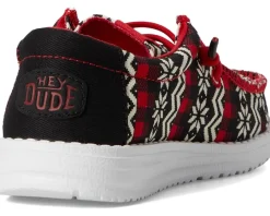 Hey Dude Kids Wally Ugly Sweater (Toddler) Black/Red Hot