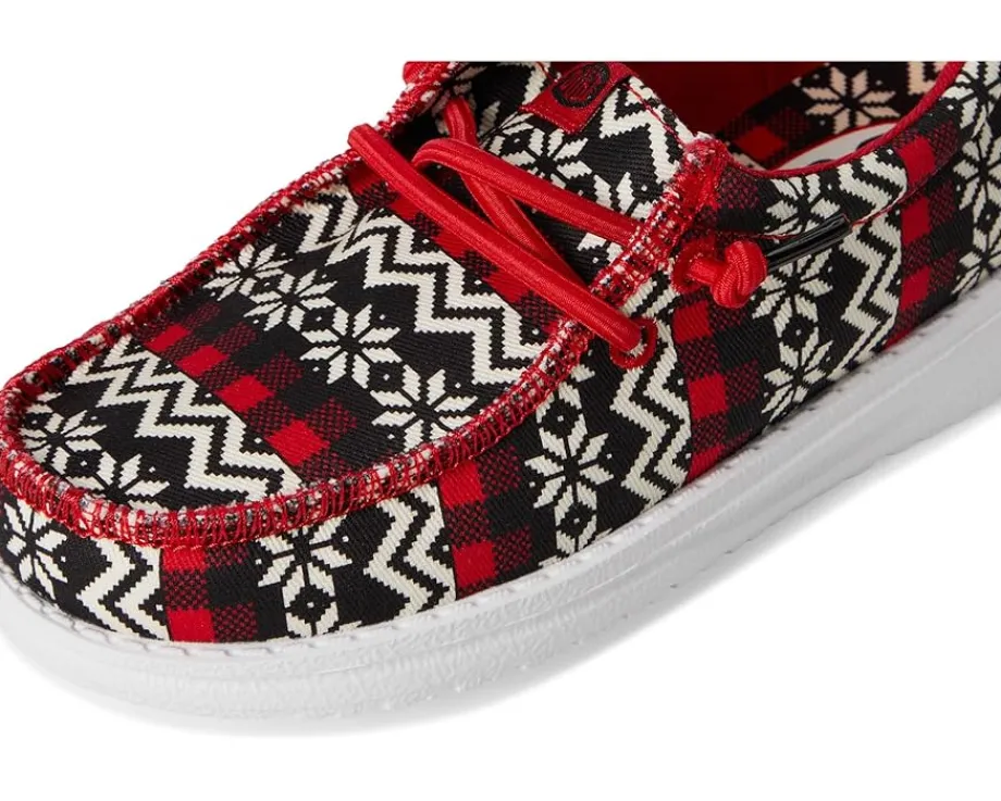 Hey Dude Kids Wally Ugly Sweater (Toddler) Black/Red Hot