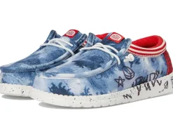 Shoes|Hey Dude Kids Wally Varsity Jacket (Little Kid/Big Kid) Navy/Red