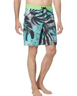 Activewear|Board Shorts|Volcom Waterside Floral Stoney 19 Dusty Aqua