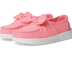 Shoes|Hey Dude Kids Wendy Bow Stardust (Little Kid/Big Kid) Pink