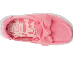 Shoes|Hey Dude Kids Wendy Bow Stardust (Little Kid/Big Kid) Pink
