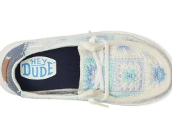 Shoes|Hey Dude Kids Wendy Cottage Crochet (Little Kid/Big Kid) Bay Blue/Multi