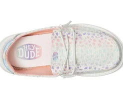 Hey Dude Kids Wendy Iridescent Leo (Little Kid/Big Kid) White/Multi New
