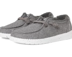Shoes|Hey Dude Kids Wendy Wool Cozy (Little Kid/Big Kid) Charcoal
