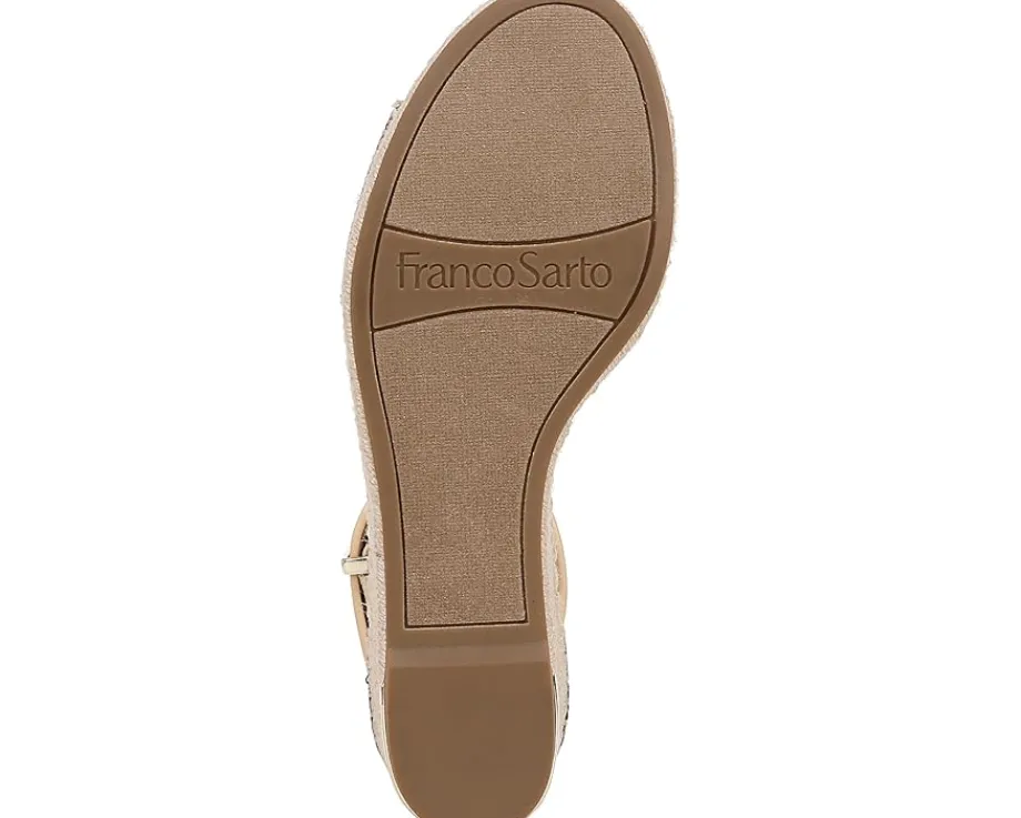 Women Franco Sarto Women's Clemens Raffia Espadrille Wedge Heel Sandals