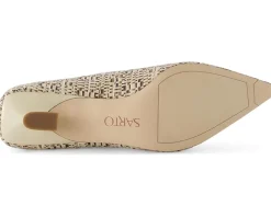 Women Franco Sarto Women's Diva Pointed Toe Kitten Heel Pump