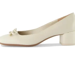 Women Franco Sarto Women's Natalia Square Toe Block Heel Pumps with Bow