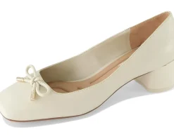 Women Franco Sarto Women's Natalia Square Toe Block Heel Pumps with Bow