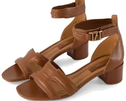 Women Franco Sarto Women's Nora Ankle Strap Low Block Heel Sandals