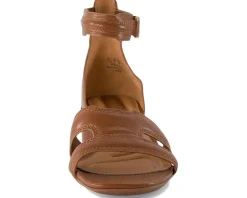 Women Franco Sarto Women's Nora Ankle Strap Low Block Heel Sandals