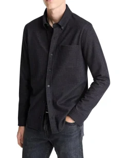 Vince Wool Plaid Long Sleeve Shirt