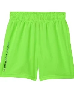 Under Armour Kids Clothing<Woven Wordmark Shorts (Big Kids) Hyper Green/Black