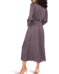Women Vince Camuto Wrap Front Bubble Sleeve Maxi