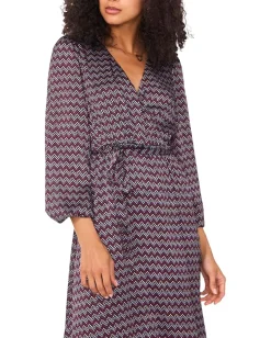 Women Vince Camuto Wrap Front Bubble Sleeve Maxi