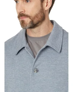 Activewear|Johnston & Murphy Xcflex Knit Full Button Blazer Blue