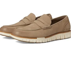 Cole Haan Loafers|Loafers<Zerogrand Remastered Penny Loafer Dark Latte Nubuck/Natural Tan/Ivory