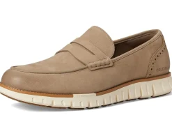 Cole Haan Loafers|Loafers<Zerogrand Remastered Penny Loafer Dark Latte Nubuck/Natural Tan/Ivory