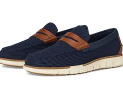 Cole Haan Loafers|Loafers<Zerogrand Remastered Stitchlite Loafer Navy Blazer/Brit Tan/Ivory