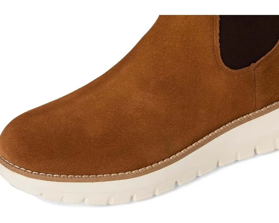 Boots|Boots|Cole Haan Zerogrand Rexanna Chelsea Waterproof Boots Tobacco Suede/Ivory Waterproof