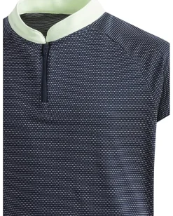 adidas Golf Kids Zip Polo Shirt (Little Kids/Big Kids) Collegiate Navy Hot