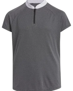 adidas Golf Kids Clothing<Zip Polo Shirt (Little Kids/Big Kids) Black