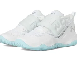 Under Armour Kids Shoes|Shoes<ZONE 2 Basketball Shoe (Big Kid) White/White/Metallic Silver